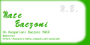 mate baczoni business card